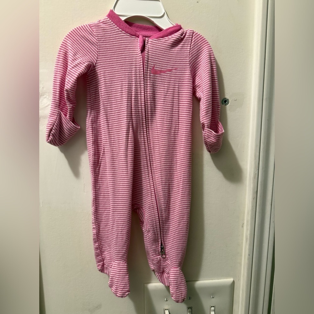 Newborn Nike Viscose Striped Footed Sleeper